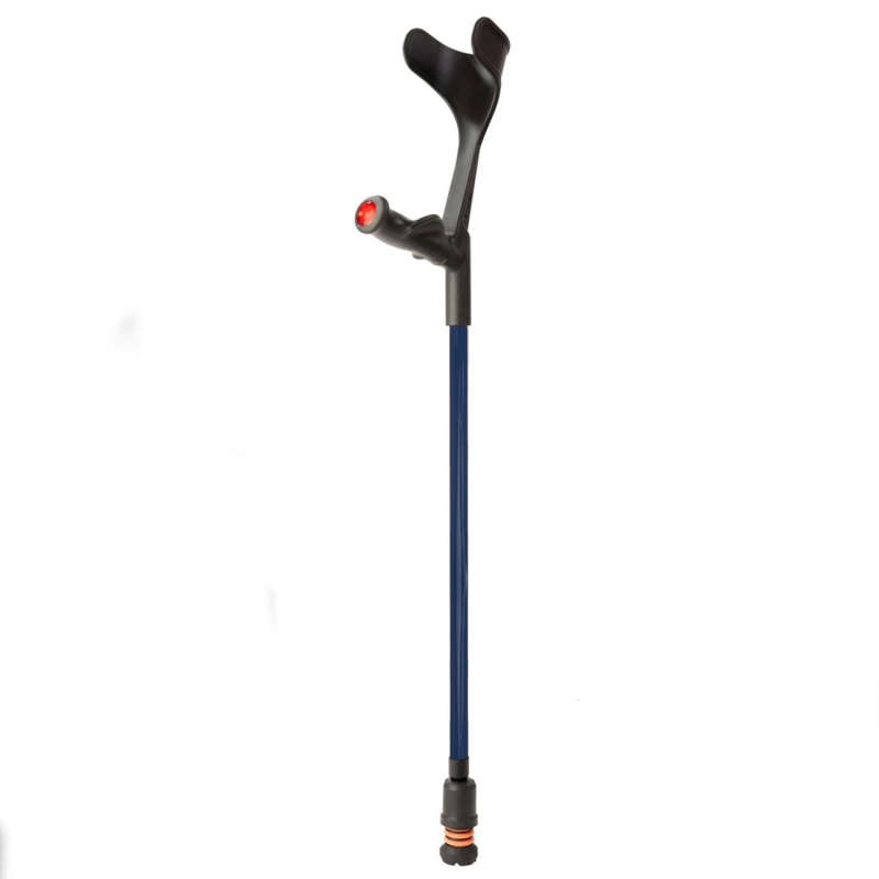 Flexyfoot Comfort Grip Open Cuff Blue Crutch for the Right Hand